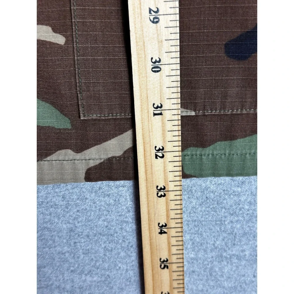 US‎ Air Force Field Jacket Shirt Mens XLT Woodland Camo BDU Ripstop Rower Patch